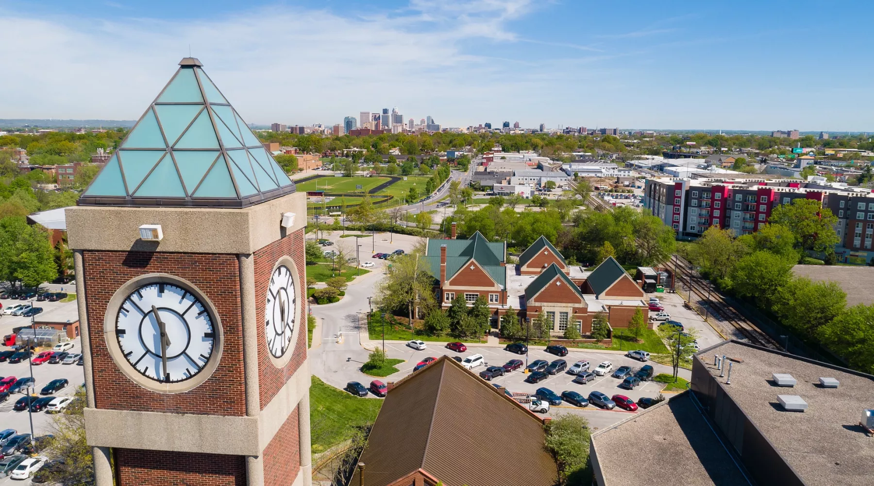 SAC Clock tower looking north towards downtown