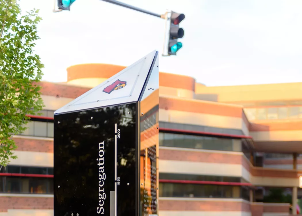 Close-up of a Freedom Park marker