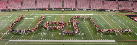 Students forming UofL